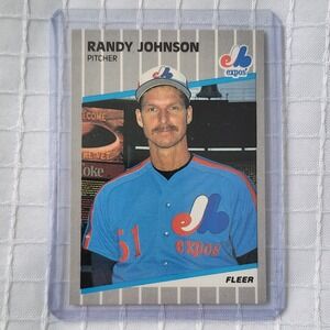 1989 Fleer Randy Johnson Montreal Expos Rookie Card 381 MLB Baseball Pack Fresh
